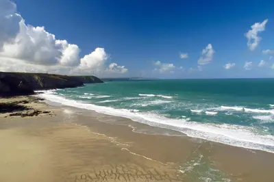 a view of a beach with the ocean at Wavelength in St. Agnes