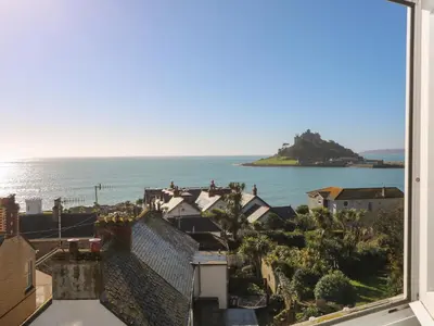 a view of the ocean from a building at Ocean View in Marazion