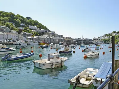 a bunch of boats are docked in a harbor at Linhay - Ukc4242 in Lanreath