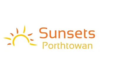a logo for the sunsets pointillism restaurant at Sunsets In Porthtowan, Beachfront apartment in Porthtowan
