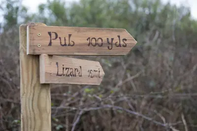 a wooden sign that says puffs and yard club at Wheal Prosper- Beautifully Fitted Wooden Lodge Helston Cornwall in Helston