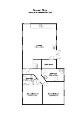 a floor plan of a house at Island Wastrel in St Ives