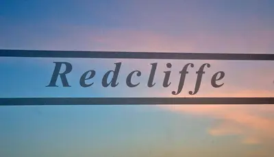 a sign with the word reddittle in front of a sky at Redcliffe House in Looe