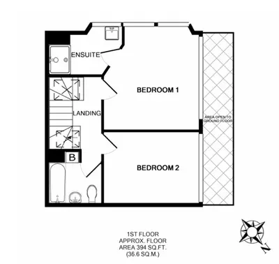 a floor plan of a house at The Old English Rooms in Falmouth