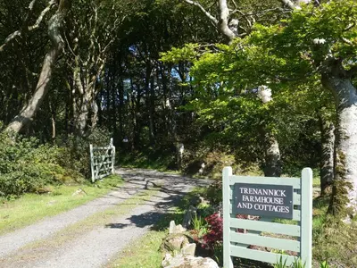 a sign on the side of a dirt road at Little Leighs in Launceston