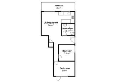 a rendering of a floor plan of a house at Sea Shells in St Ives