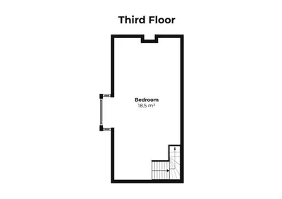 a plan of the third floor of a house at Stone's Throw in St Ives