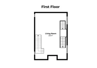 a floor plan of first floor of a house at Stone's Throw in St Ives