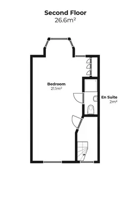 a schematic diagram of the second floor of a house at Victoria House in St Ives