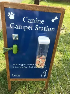 a sign for a camping camper station with a tank of water at 1.2 padstow in Padstow