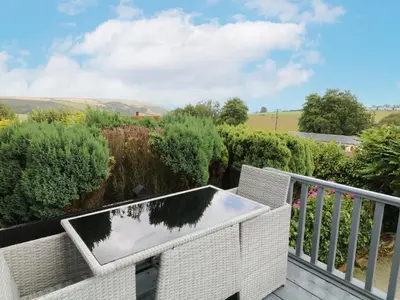 a view from the balcony of a house at 12 Claremont Falls in Looe