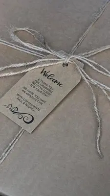 a tag on a piece of paper on a box at Padstow Lodge - Padstow Holiday Village in Padstow