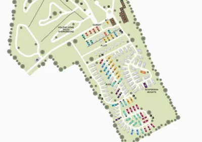 a map of the site of the proposed development at Luxury 3 bedroom caravan between Perranporth and Newquay, Cornwall in Newquay