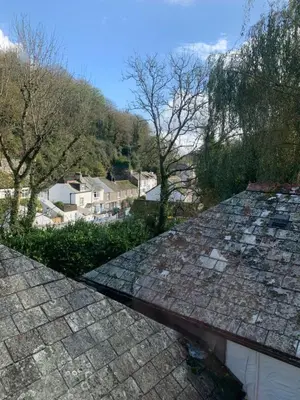 a view from the roof of a house at The Cottage Bed & Breakfast in Polperro