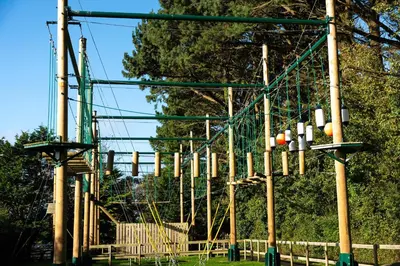 an amusement park with a roller coaster at ELITE BLUE LUXURY 3 BEDROOM LODGE NEWQUAY, CORNWALL in Newquay