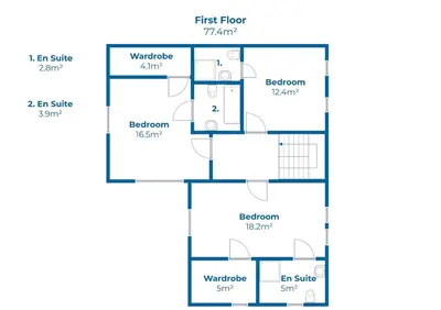 a floor plan of a house at Sea La Vie in Carbis Bay