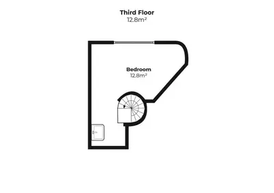 a floor plan of a room with a door and a basketball hoop at The Lighthouse in St Ives