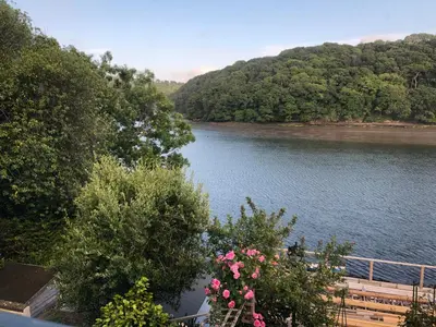 a view of a river with trees and flowers at 1 Bed Cottage - Sleeps 2 - Parking - Wifi in Truro