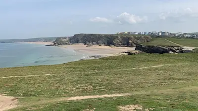 a view of a beach and the ocean at Newquay Bay Resort 63 in Porth