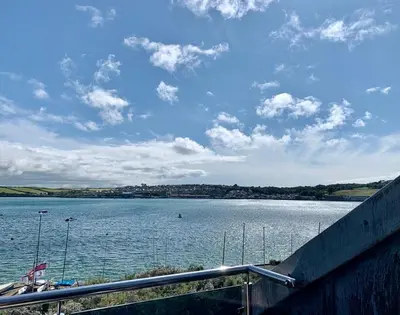 a view of a large body of water with boats at Upper Deck in Padstow