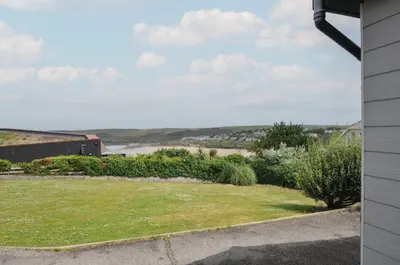 a view of a yard from a house at Hillview in Wadebridge