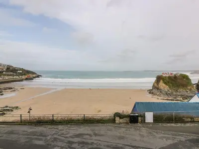 a view of a beach with the ocean at Onshore in Newquay