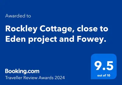 a blue sign with the words roasteryasteryasteryasteryasteryasteryasteryasteryastery at Rockley Cottage, close to Eden project and Fowey. in Bodmin
