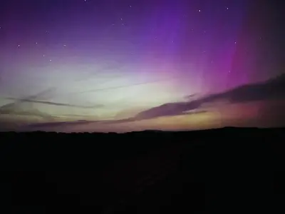 an image of a purple and green sky at West Moor View Apartment in Launceston