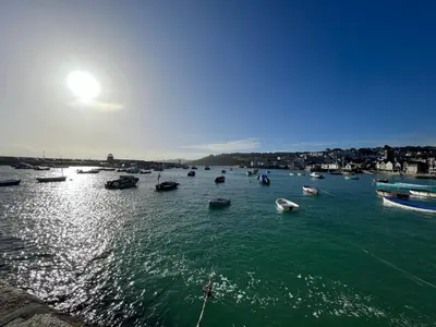 a group of boats in a body of water at Gold 10 - Cornish Coastal Retreats in Saint Hilary