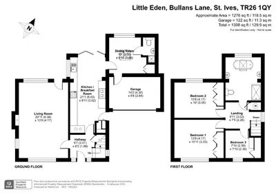 a floor plan of a house with at High quality detached house with parking St. Ives in St Ives