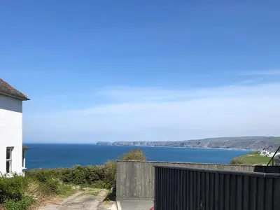a view of the ocean from a house at Suncroft in Port Isaac