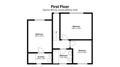 a black and white floor plan of a house at Blue Water in St Ives