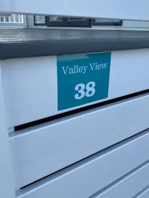 a drawer of avalley view in an office drawer at Riverwood Lodge in Porth