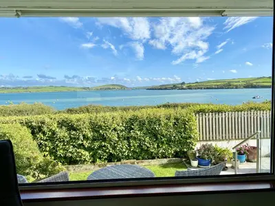 a view of the water from a window at Myebon in Padstow