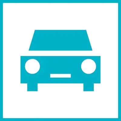 an image of a blue car icon at Aeolian in Padstow