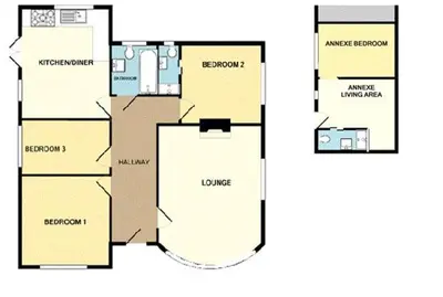 a drawing of a floor plan of a house at Hardown in St Merryn