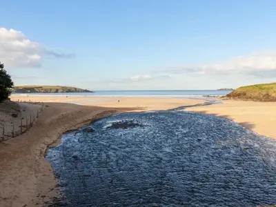 a view of a beach with a body of water at 6B The Mews in Padstow