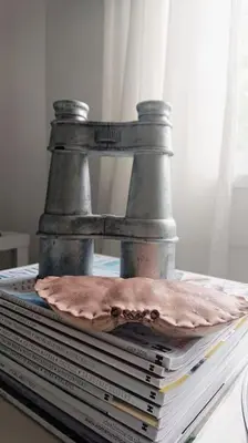 a iron sitting on top of a stack of books at Bungalow 62,North Cornwall, St. Tudy in Saint Tudy