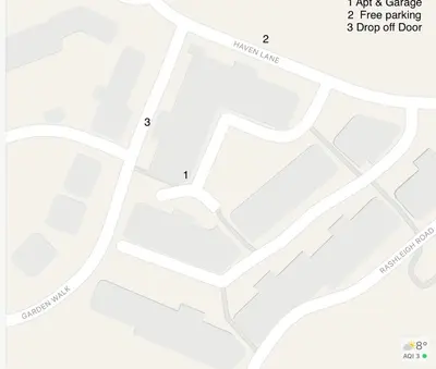 a map of the campus of princeton university at Stunning Apartment, balconies, private beach, coast path in Charlestown