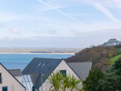 a view of the ocean from a house at Atlantis in St Ives