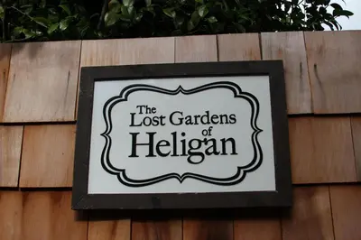 a sign that reads the lost gardens of heligan at Trewhiddle Retreat V30 by Together Travel - Luxury 4-Bedroom Villa in St Austell