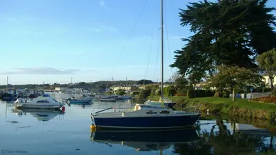 a group of boats are docked in a harbor at 15 Tudor Court, Tolroy Manor in Hayle