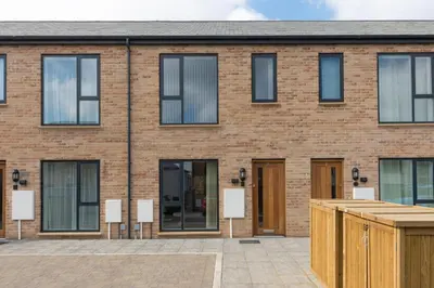 an exterior view of a brick building at Towans Retreat, Hayle in Hayle