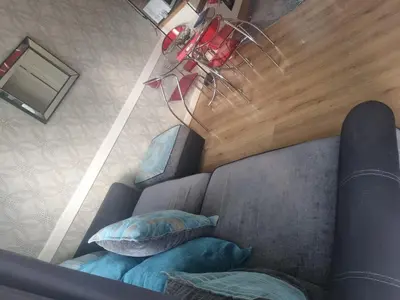 an overhead view of a living room with a couch at Villa Sleeps 4 with Free Parking in Camelford